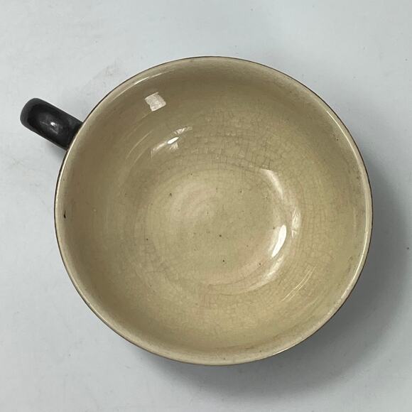 German Blue Flower Coffee Cup Signed Pottery Vtg Unique 1.5" Tea Wine Handarbeit - Picture 5 of 12